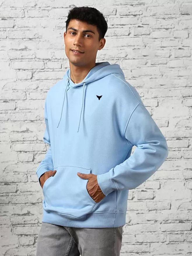 powder blue mens hoodies (side)